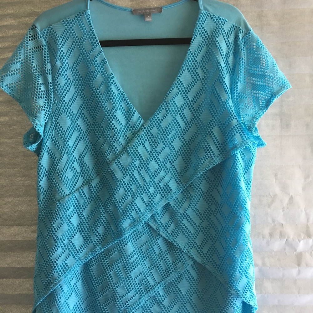 NY Collection Size XL Short Sleeve Top